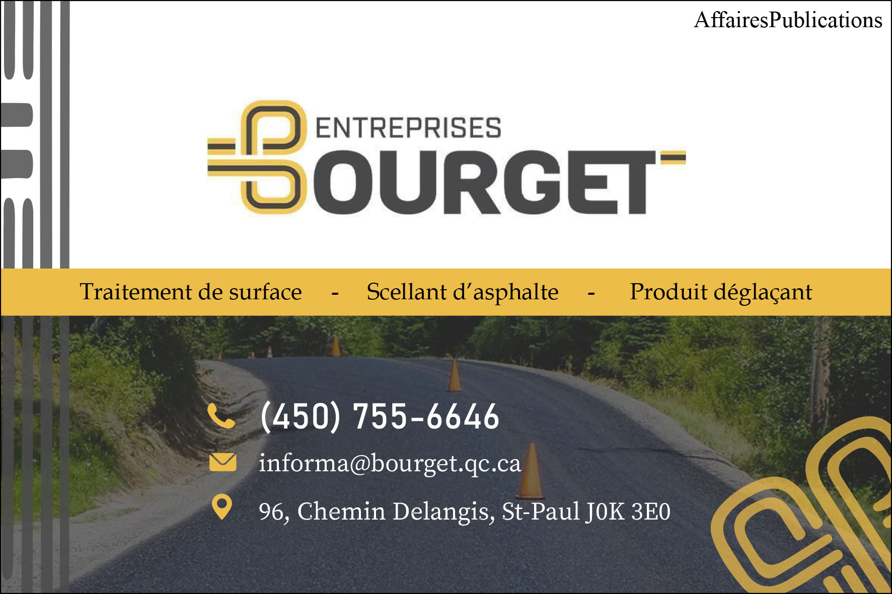 LES ENTREPRISES BOURGET INC