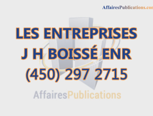 LES ENTREPRISES J H BOISSÉ ENR