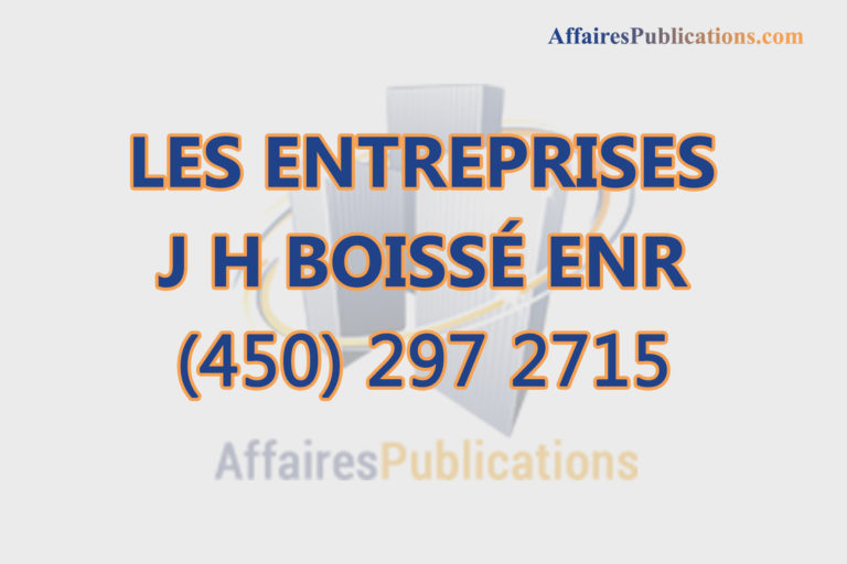 LES ENTREPRISES J H BOISSÉ ENR