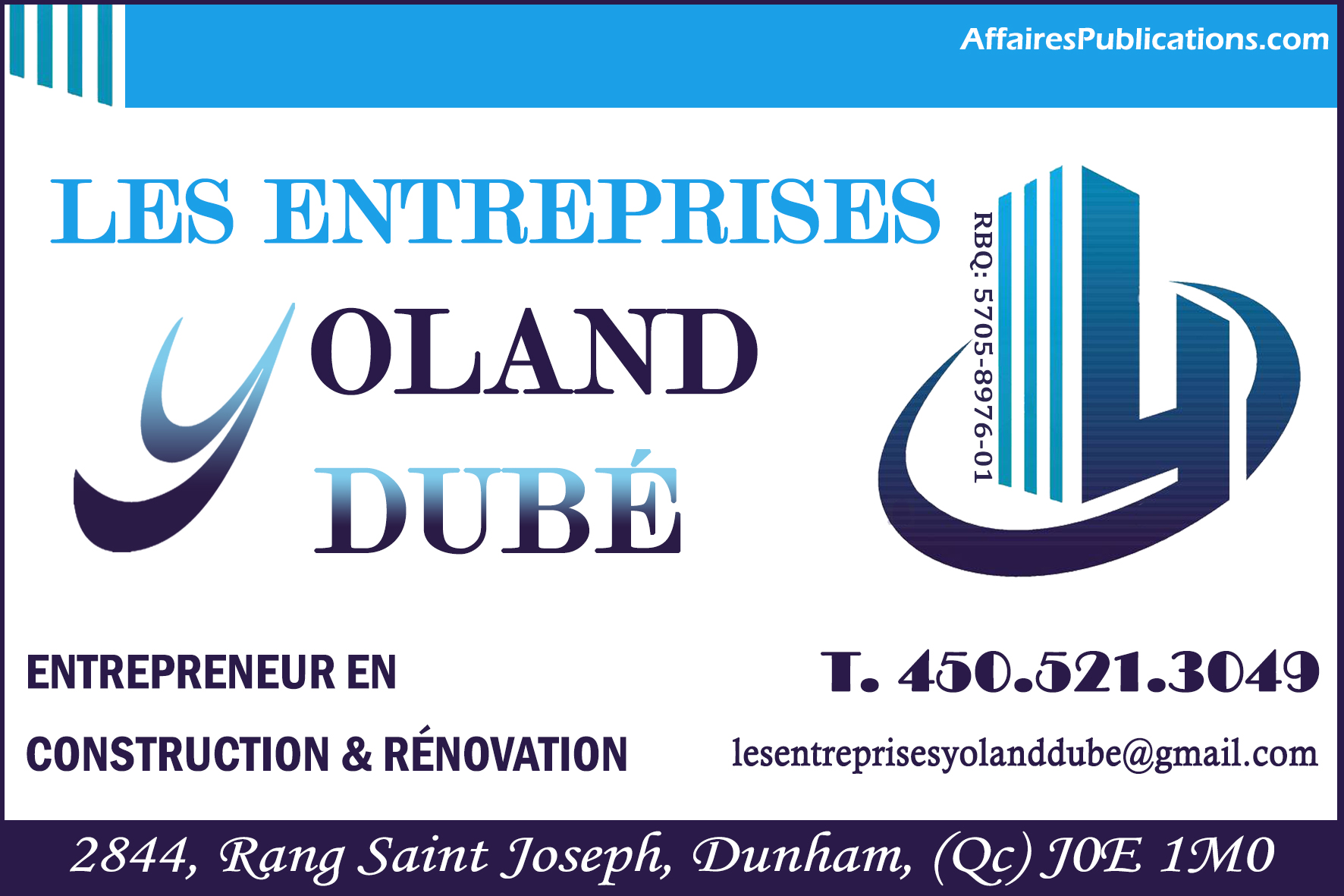 LES ENTREPRISES YOLAND DUBÉ