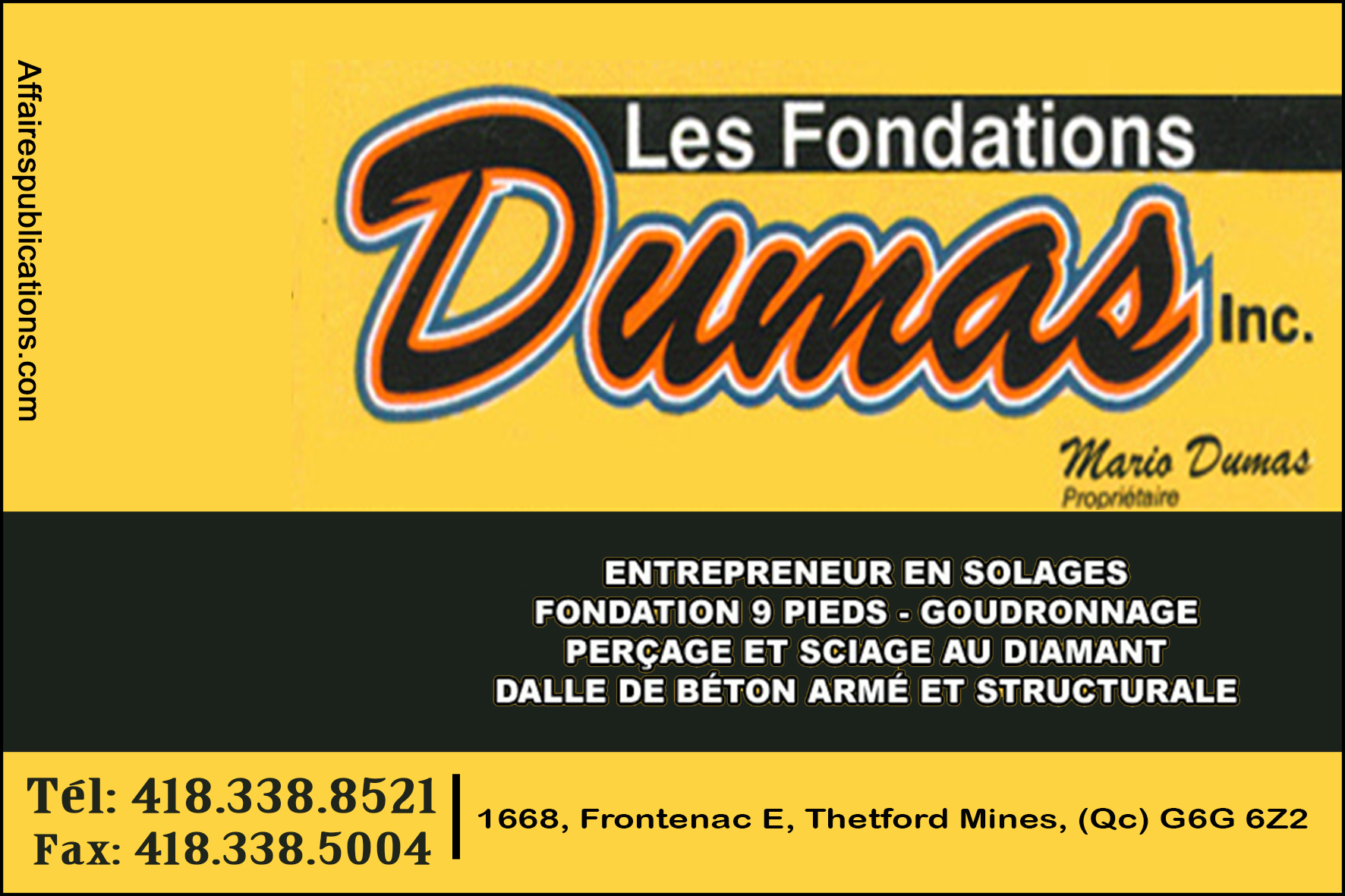 LES FONDATIONS DUMAS INC