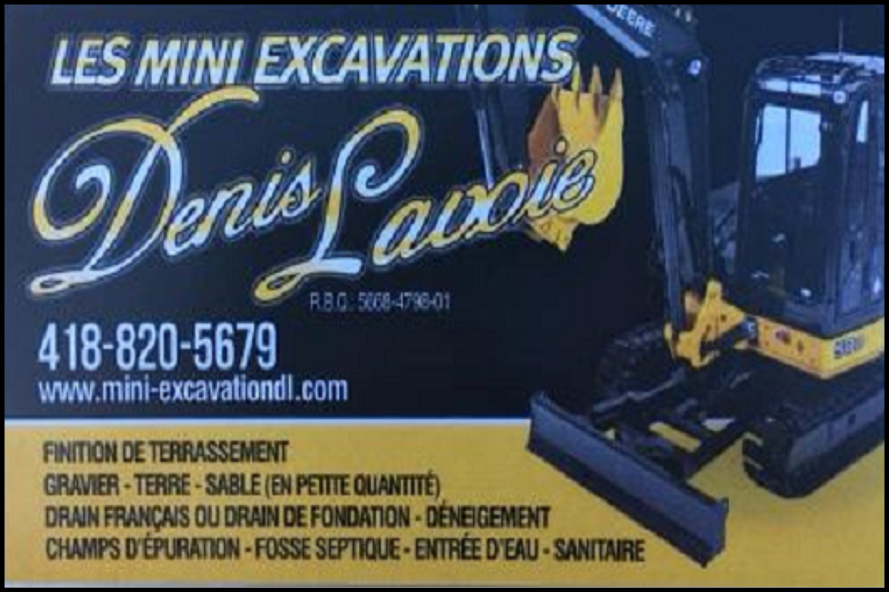 LES MINI-EXCAVATIONS DENIS LAVOIE