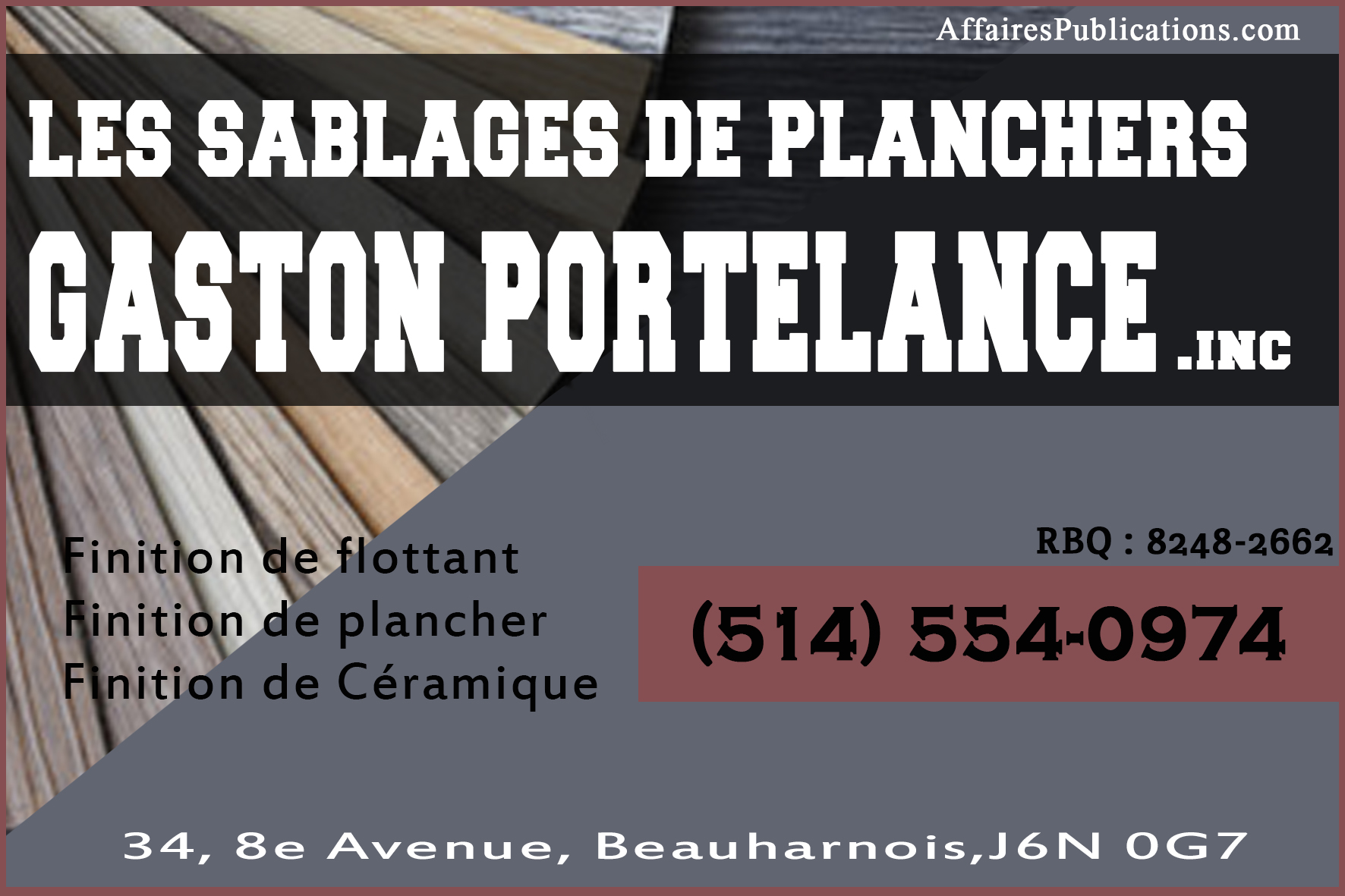 LES SABLAGES DE PLANCHERS GASTON PORTELANCE