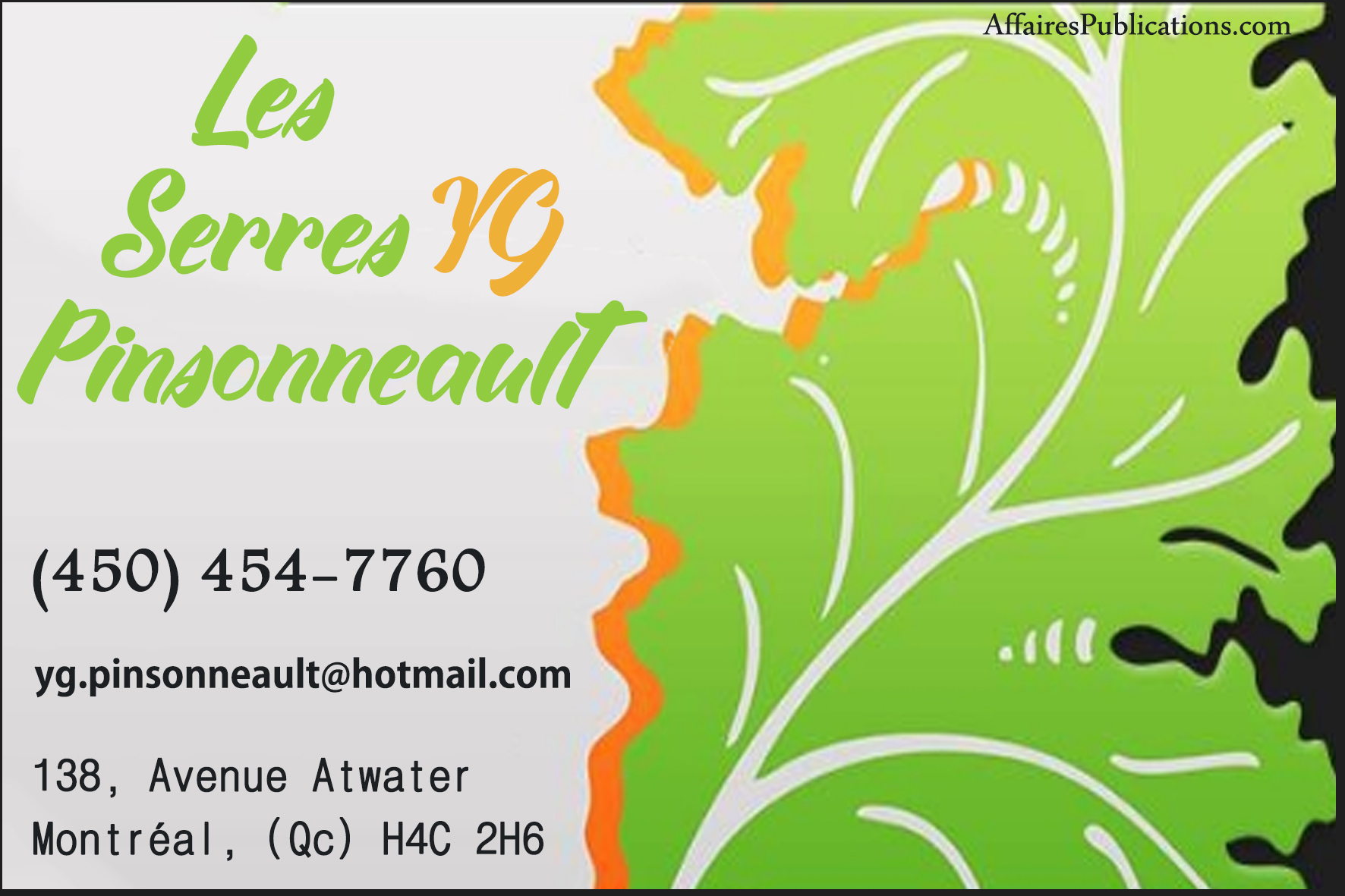 LES SERRES YG PINSONNEAULT