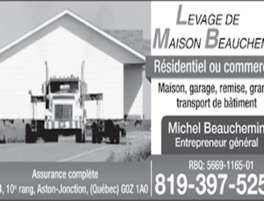 LEVAGE DE MAISON BEAUCHEMIN