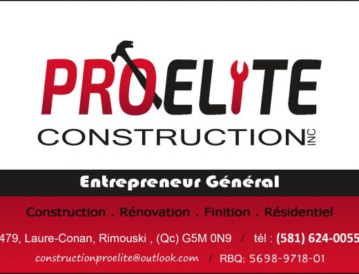 CONSTRUCTION PRO-ÉLITE INC