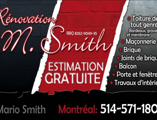 M SMITH RÉNOVATION ENR