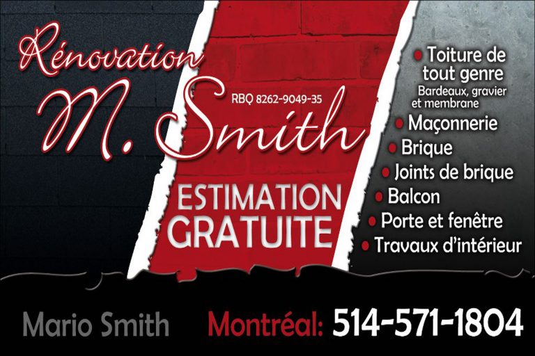 M SMITH RÉNOVATION ENR