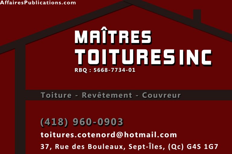 MAÎTRES TOITURES INC