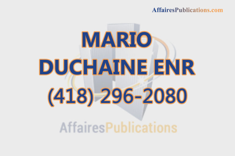 MARIO DUCHAINE ENR