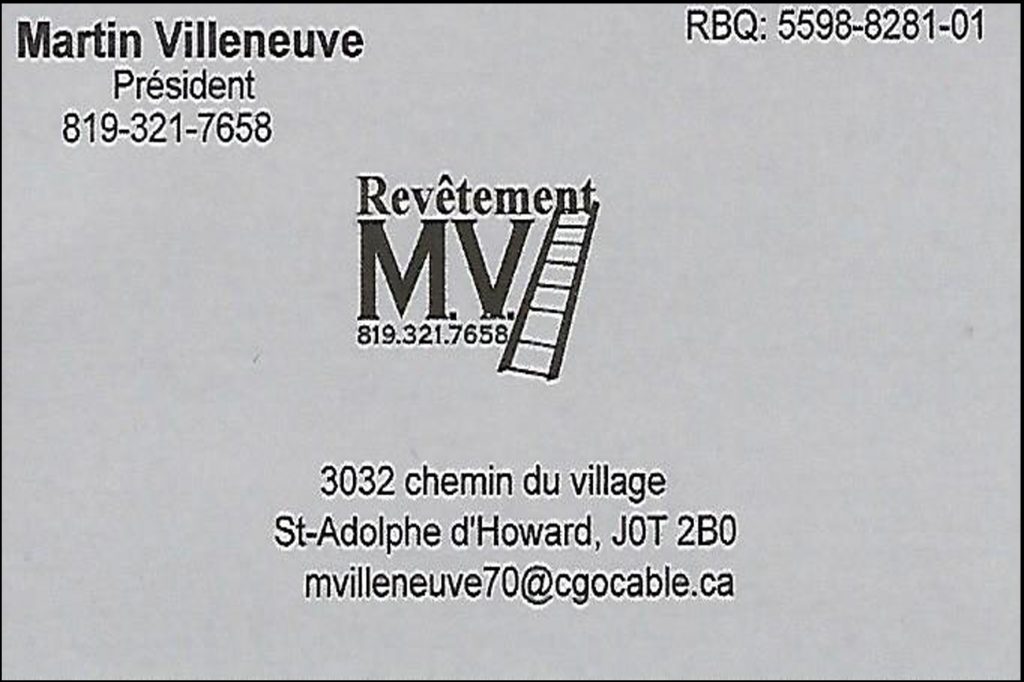REVÊTEMENT MARTIN VILLENEUVE