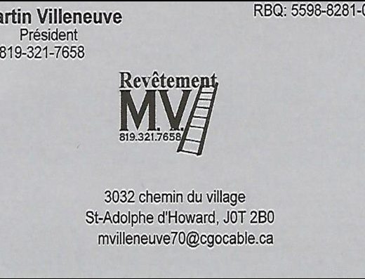 REVÊTEMENT MARTIN VILLENEUVE
