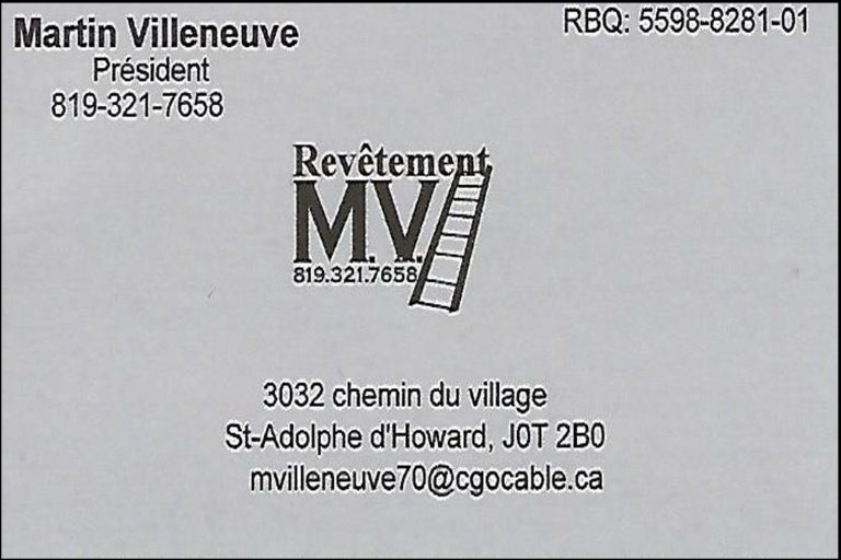 REVÊTEMENT MARTIN VILLENEUVE