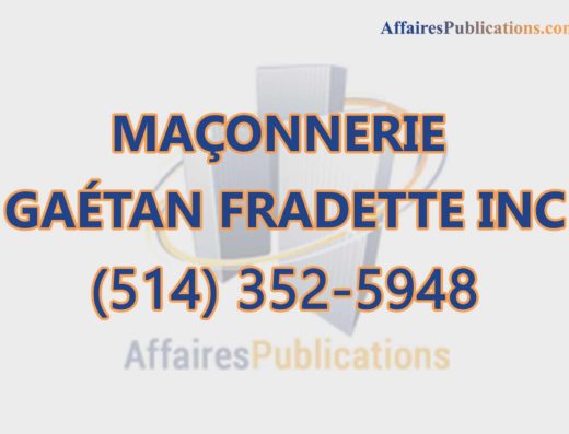 MAÇONNERIE GAÉTAN FRADETTE