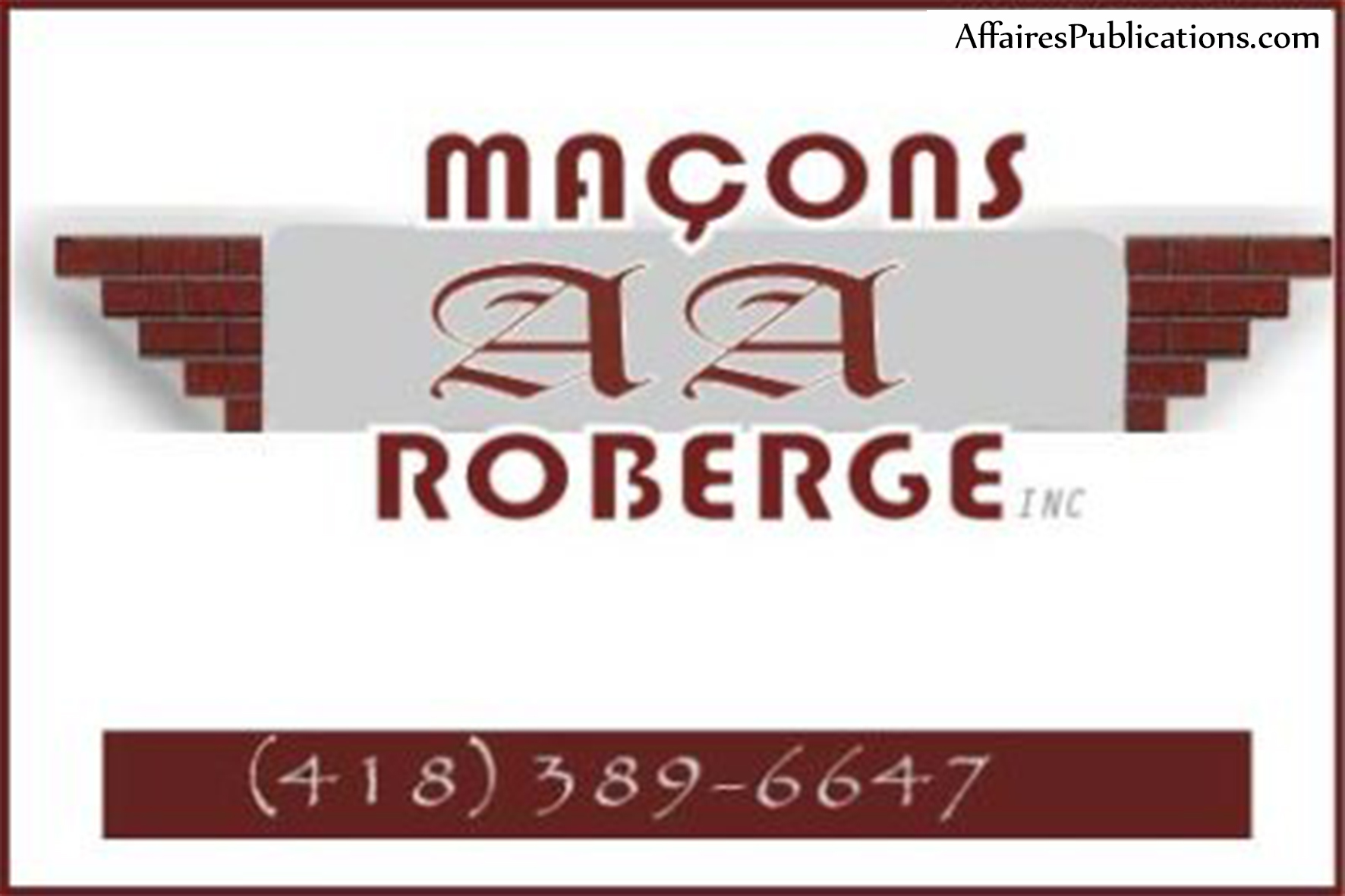MAÇONS AA ROBERGE INC