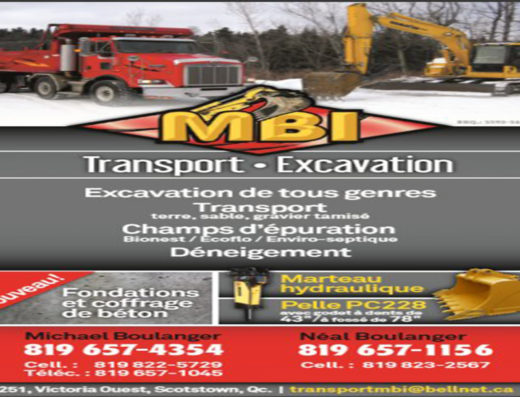 MBI TRANSPORT ET EXCAVATION