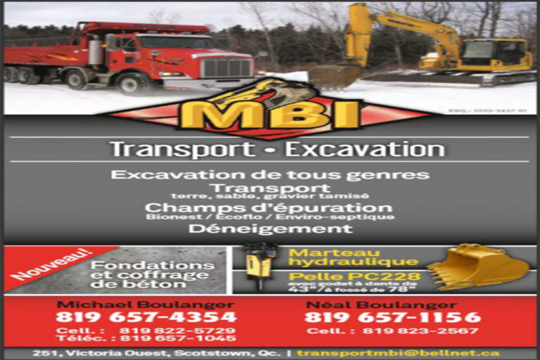 MBI TRANSPORT ET EXCAVATION