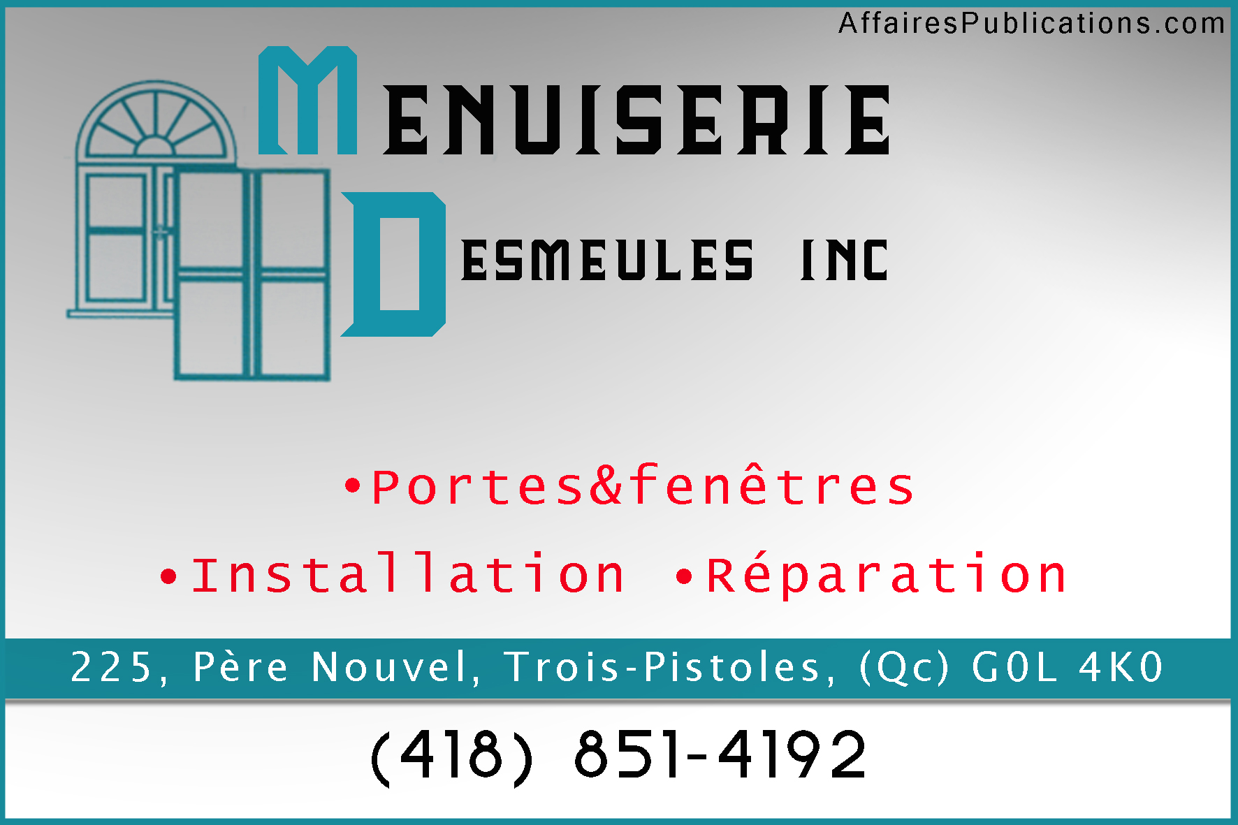 MENUISERIE DESMEULES INC