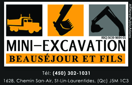 MINI EXCAVATION BEAUSÉJOUR ET FILS