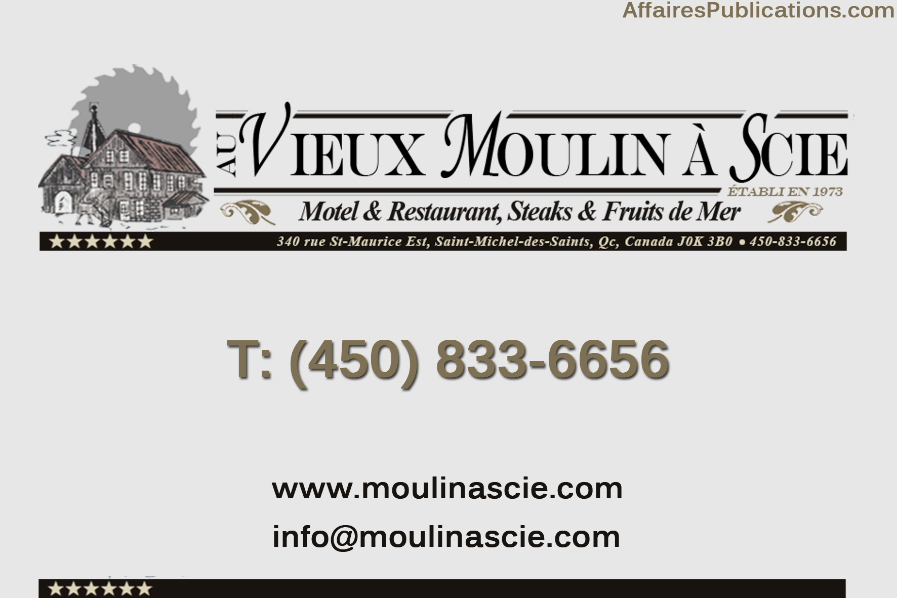 MOTEL AU VIEUX MOULIN À SCIE