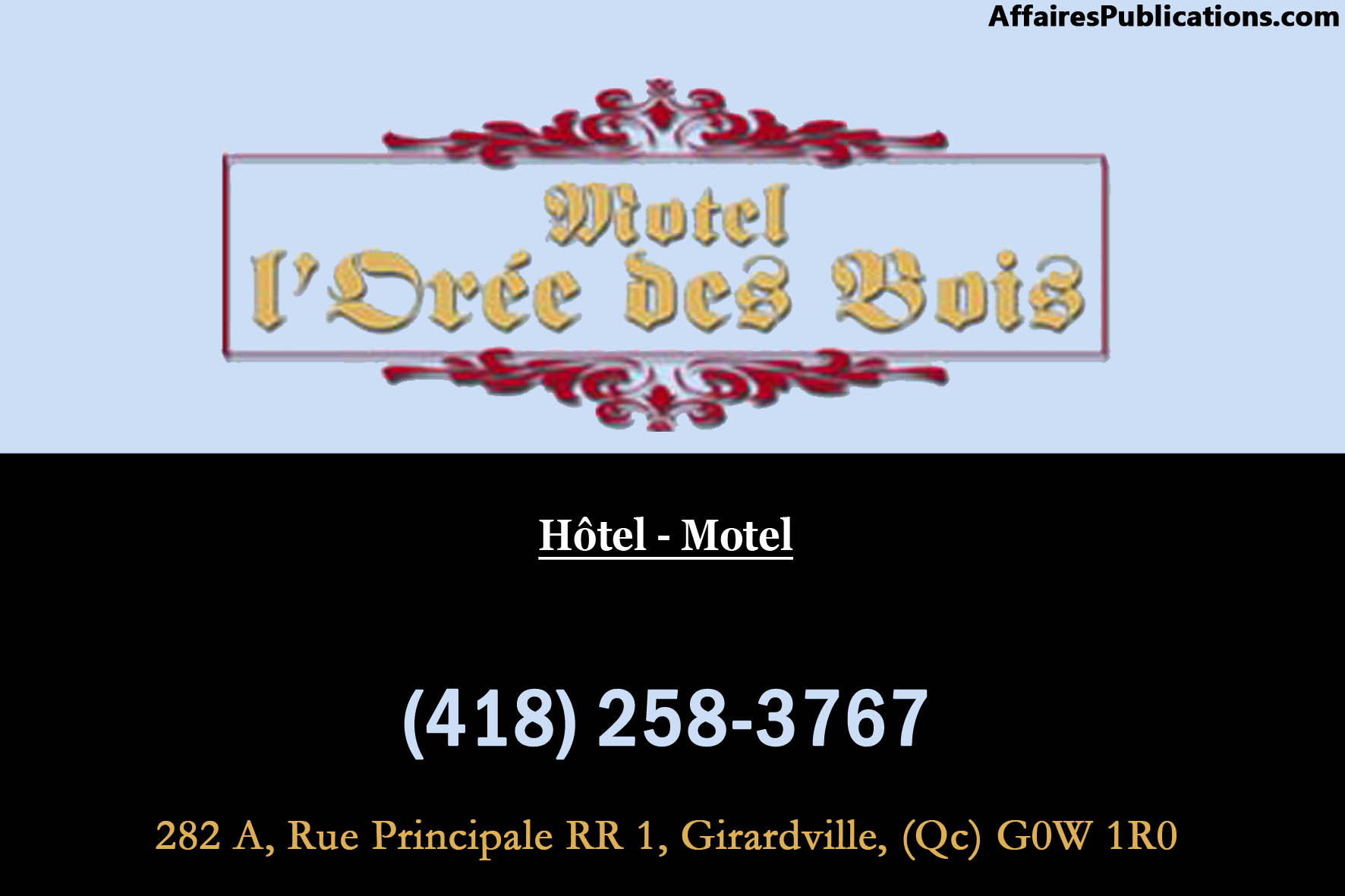 MOTEL L&rsquo;ORÉE DES BOIS