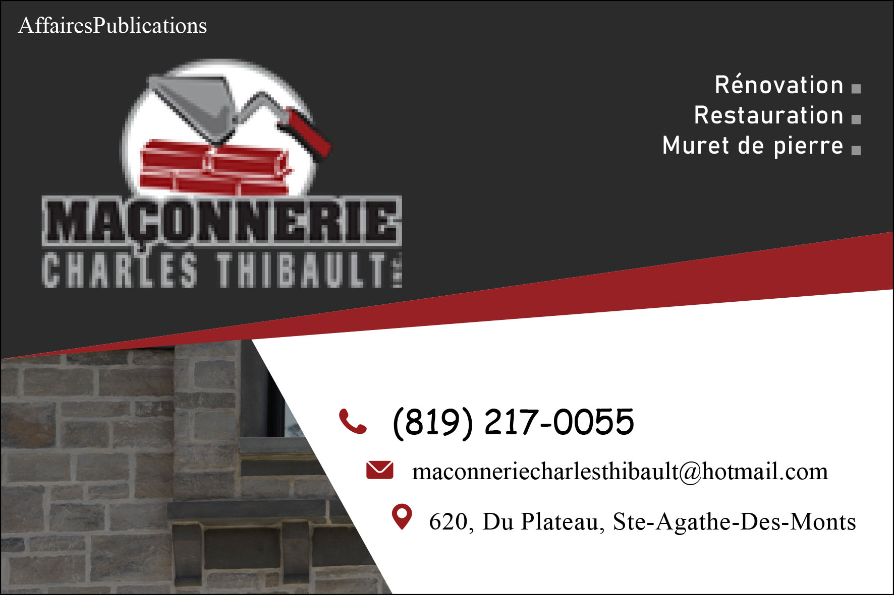 MAÇONNERIE CHARLES THIBAULT