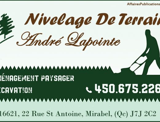 NIVELAGE DE TERRAIN ANDRÉ LAPOINTE