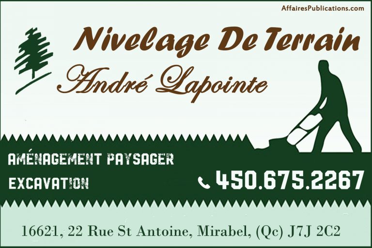 NIVELAGE DE TERRAIN ANDRÉ LAPOINTE