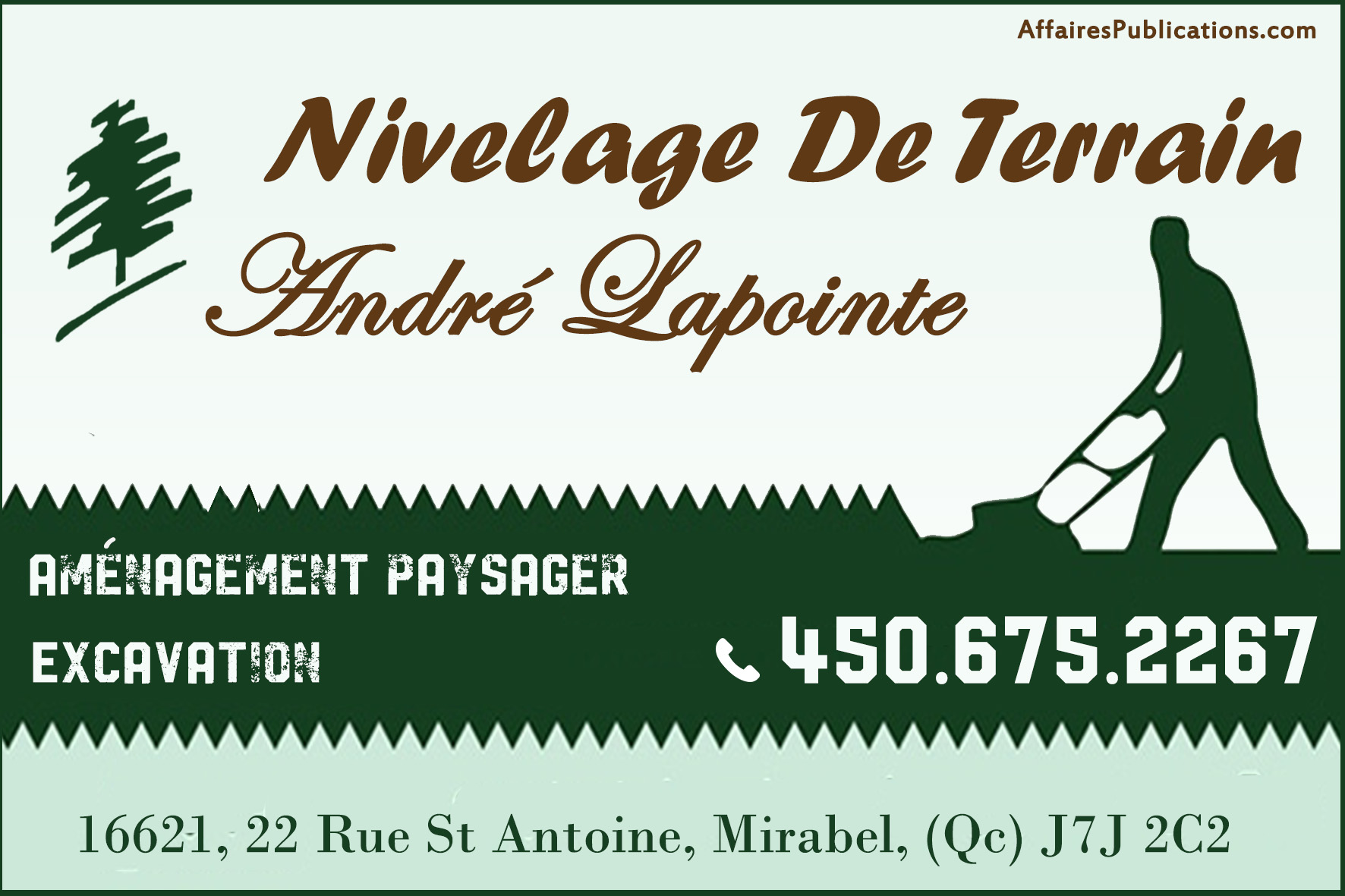 NIVELAGE DE TERRAIN ANDRÉ LAPOINTE