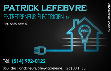 PATRICK LEFEBVRE ENTREPRENEUR ÉLECTRICIEN INC