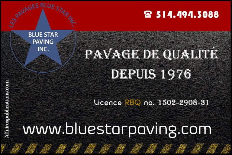 PAVAGE L&rsquo;ÉTOILE BLEUE INC