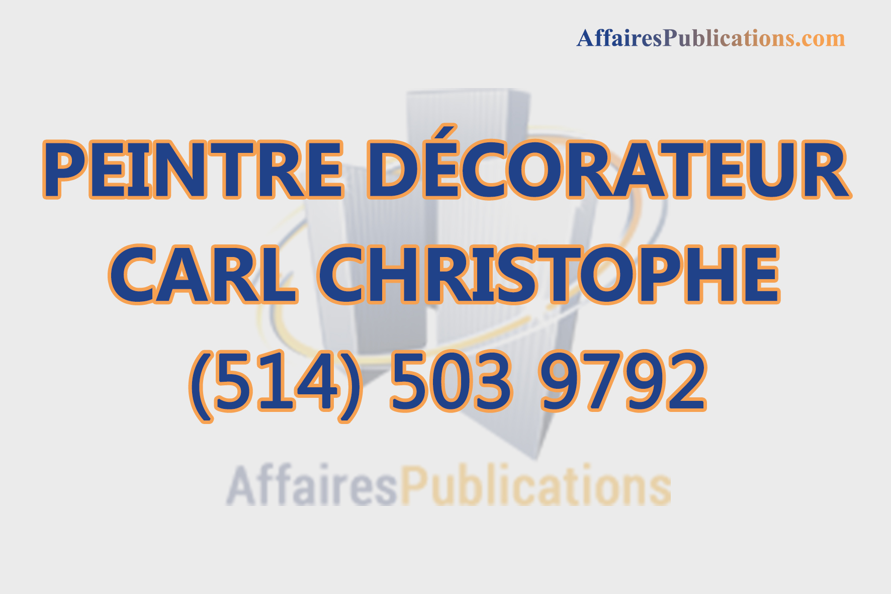 PEINTRE DÉCORATEUR CARL CHRISTOPHE