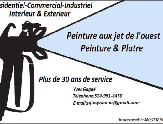 PEINTURE AU JET DE L&rsquo;OUEST INC
