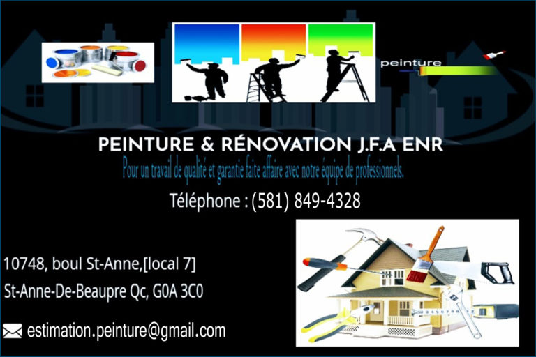 PEINTURE RÉNOVATION JFA ENR