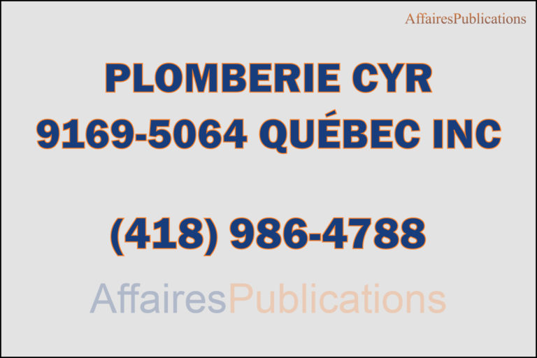 PLOMBERIE CYR 9169-5064 QUÉBEC
