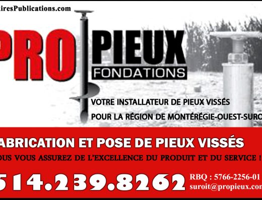 PRO-PIEUX FONDATIONS MONTÉRÉGIE OUEST-SUROIT