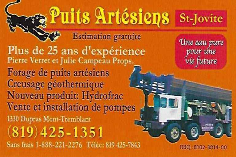 AUX PUITS ARTÉSIENS ST JOVITE