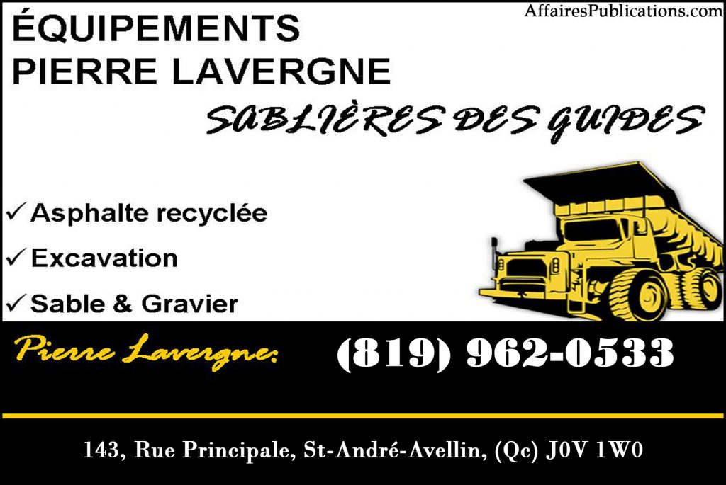 ÉQUIPEMENTS PIERRE LAVERGNE SABLIÈRES DES GUIDES