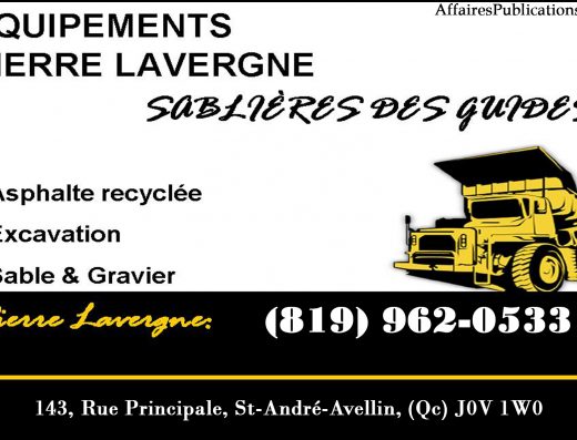 ÉQUIPEMENTS PIERRE LAVERGNE SABLIÈRES DES GUIDES