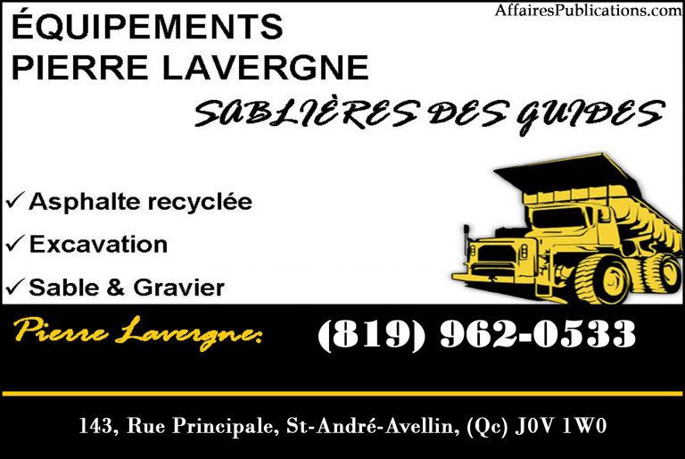 ÉQUIPEMENTS PIERRE LAVERGNE SABLIÈRES DES GUIDES