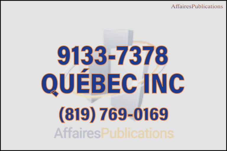 9133-7378 QUÉBEC INC