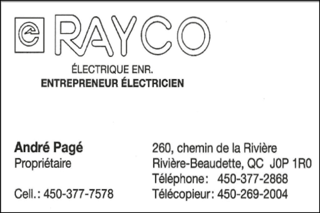 RAYCO ÉLECTRIQUE ENR