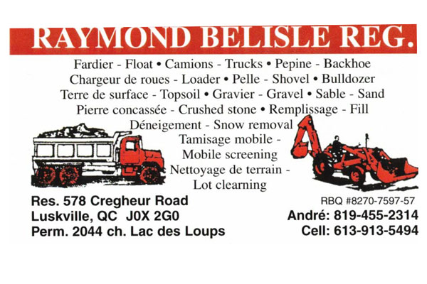 TERRASSEMENT ET EXCAVATION RAYMOND BÉLISLE ENR