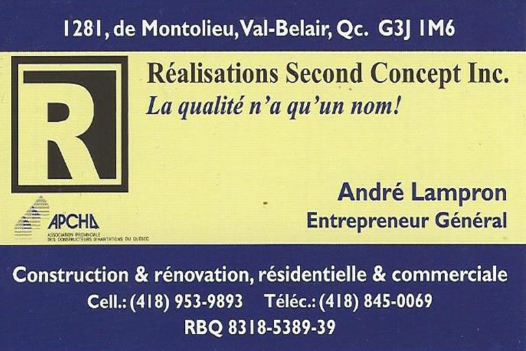 RÉALISATIONS SECOND CONCEPT