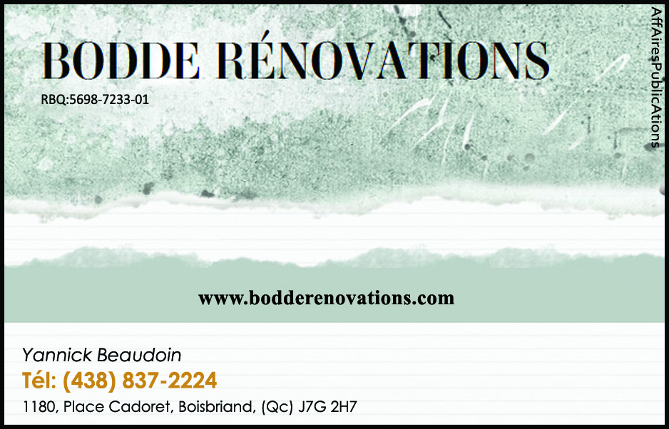 RÉNOVATION BODDE INC