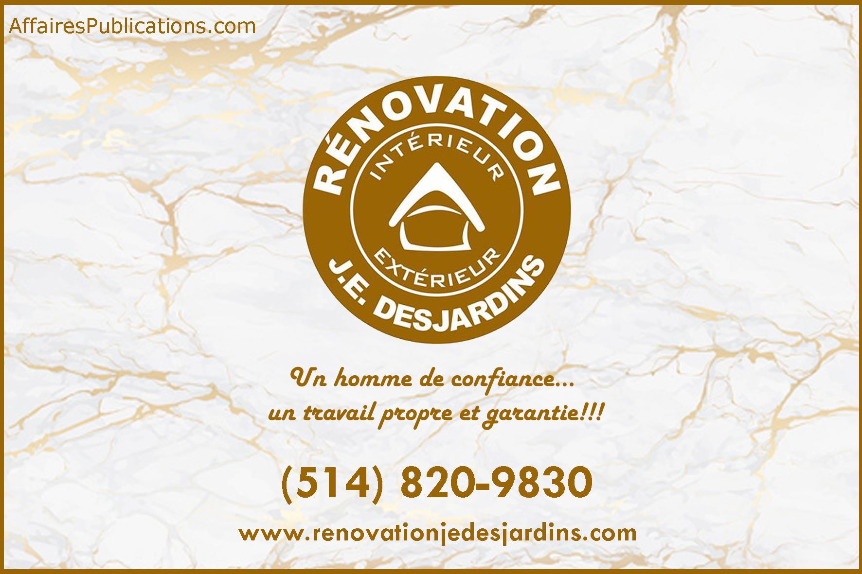 RÉNOVATION J E DESJARDINS