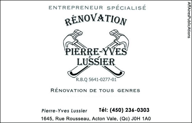 RÉNOVATION PIERRE-YVES LUSSIER