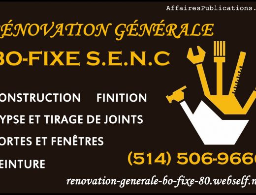 RÉNOVATION GÉNÉRALE BO-FIXE S.E.N.C