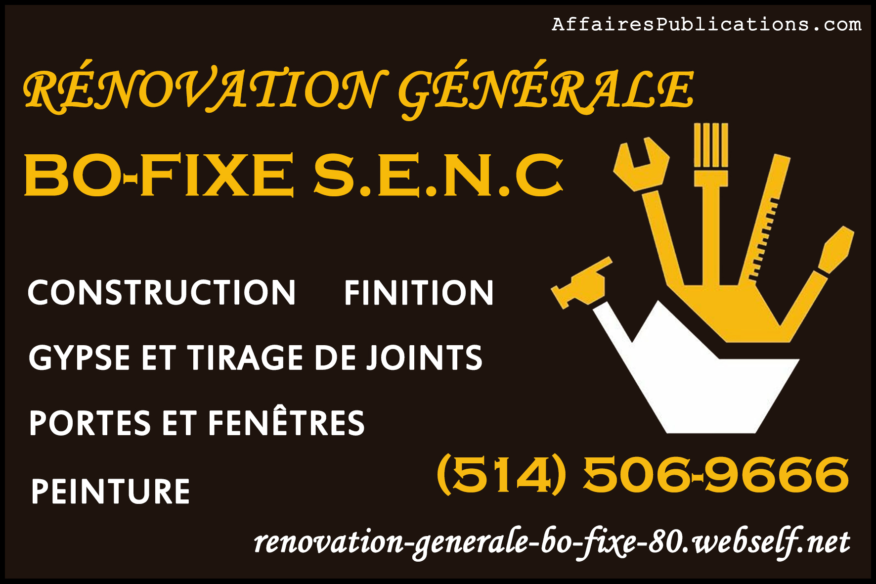 RÉNOVATION GÉNÉRALE BO-FIXE S.E.N.C