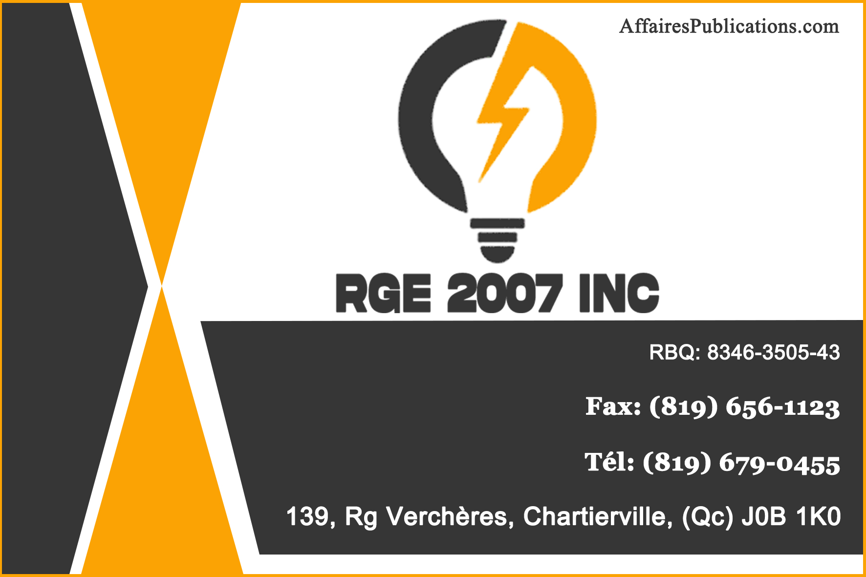 RGE 2007 INC